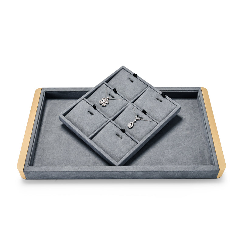 Gray Metal Jewelry Display Tray P104