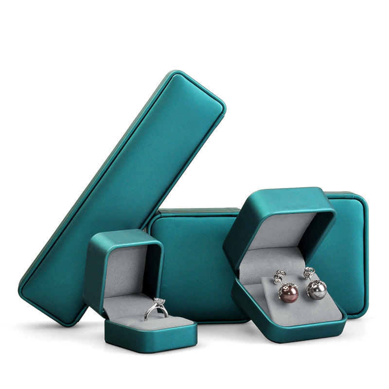 Luxury Round Corner PU Leather Necklace Pendant Box H090