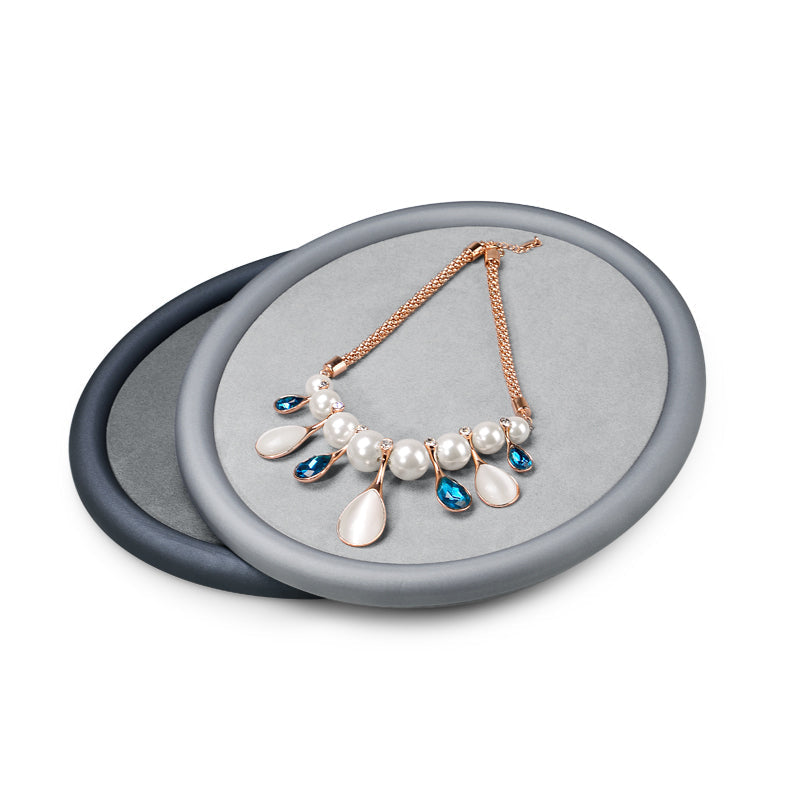 Oval PU Leather Jewelry Display Tray P085