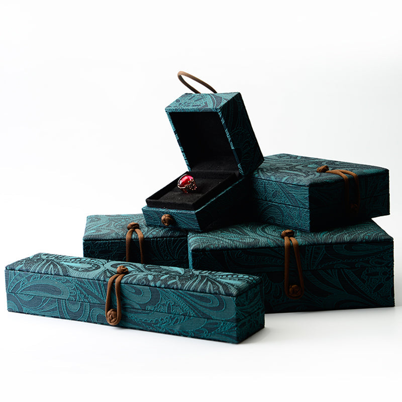 Silk Embroidered Jewelry Gift Box H034