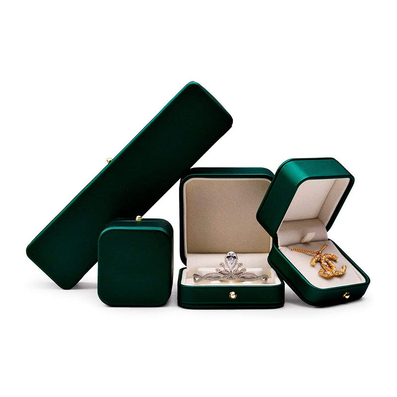 Green PU Leather Gift Ring Box H06801