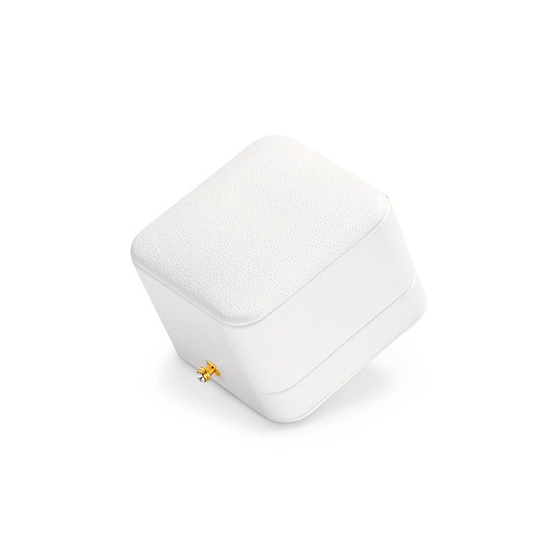 White PU Leather Ring Gift Box H126