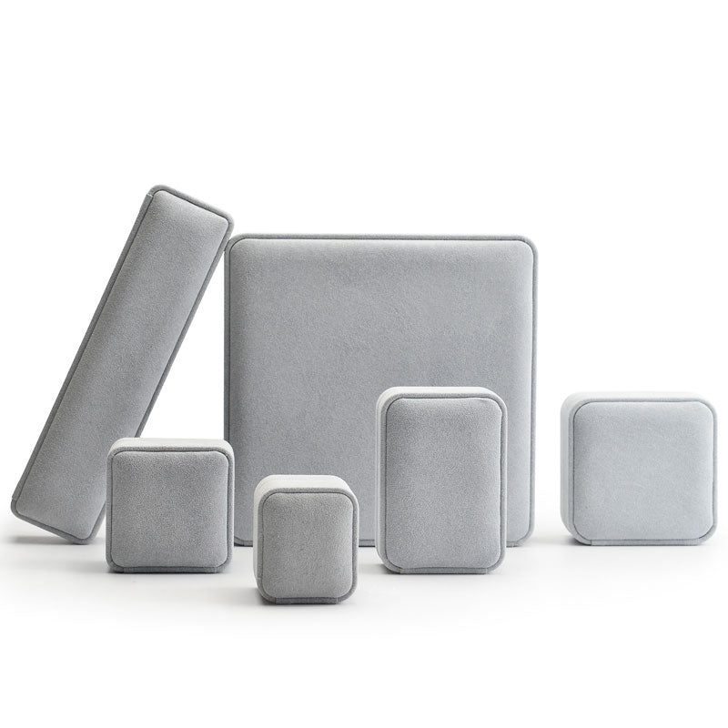 Gray Microfiber Jewelry Gift Box H059