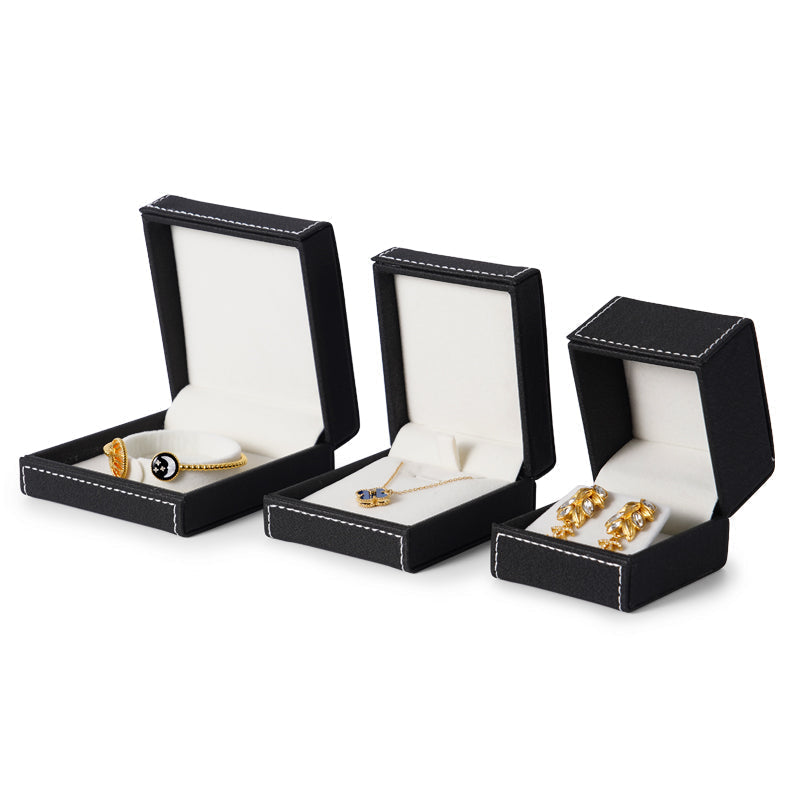 Black PU Leather Bracelet Chain Box H119