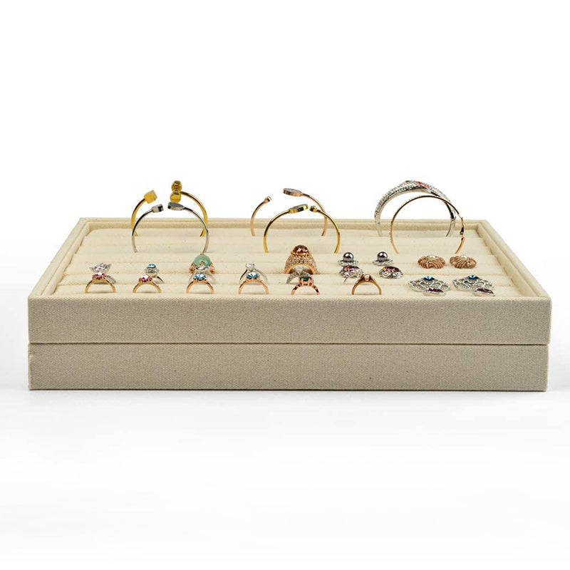 Linen Stackable Ring Insert Tray 7 Slots P00204