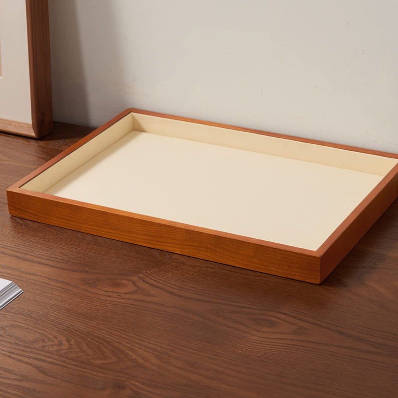 Cream White Wood Flat Stackable Jewelry Tray P04901