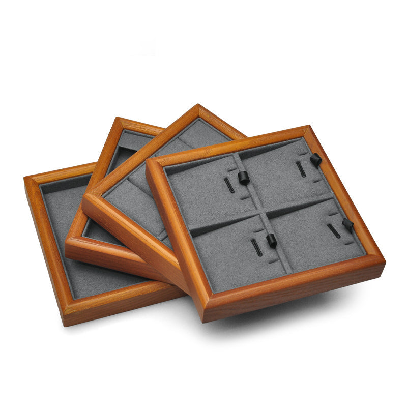 Square Wood Jewelry Storage Display Tray P068