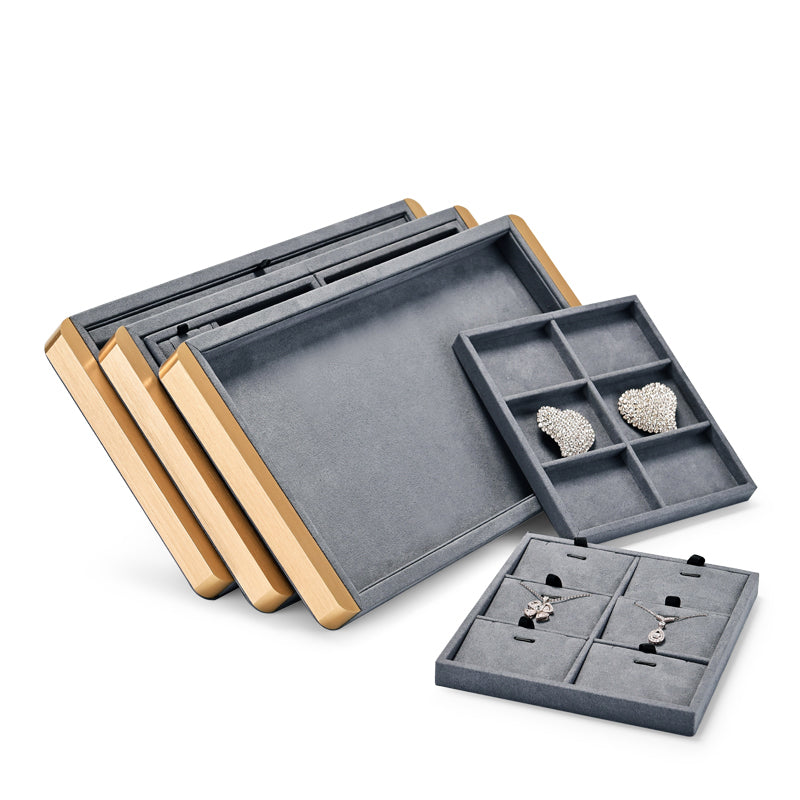 Gray Metal Jewelry Display Tray P104
