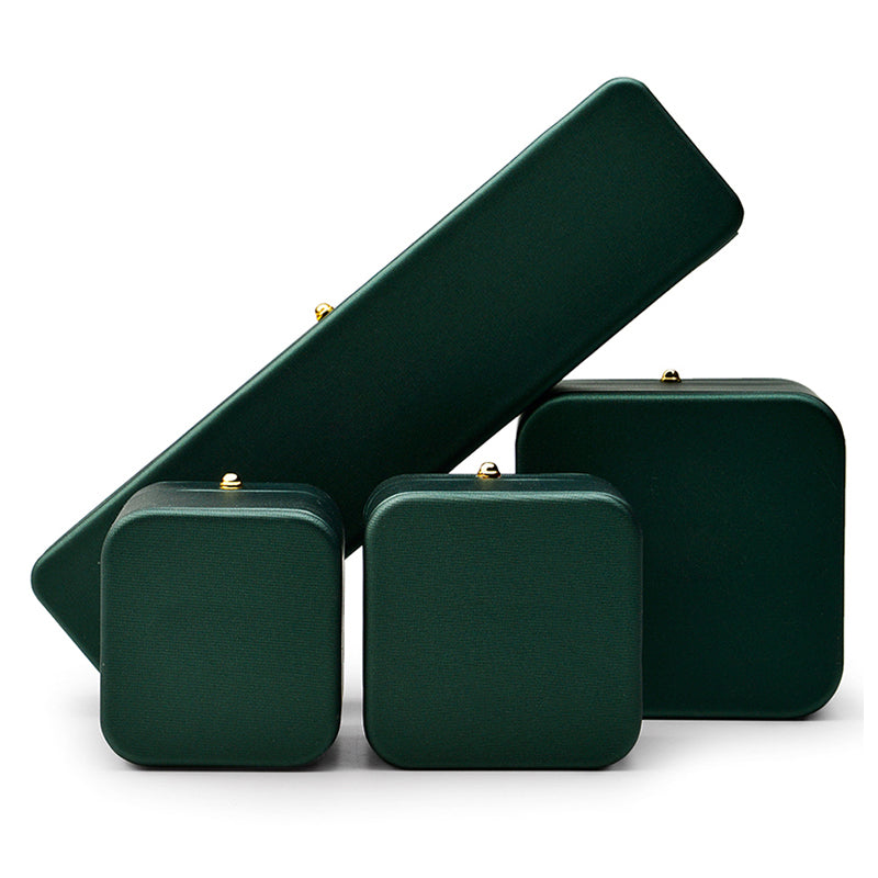 Green PU Leather Jewelry Packaging Gift Box H068