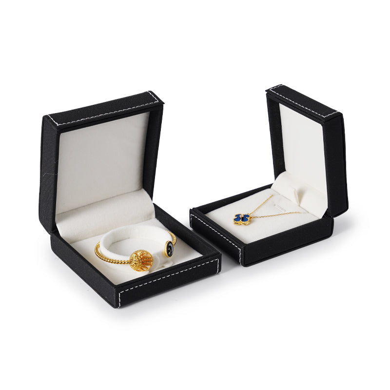 Black PU Leather Jewelry Set Box H119
