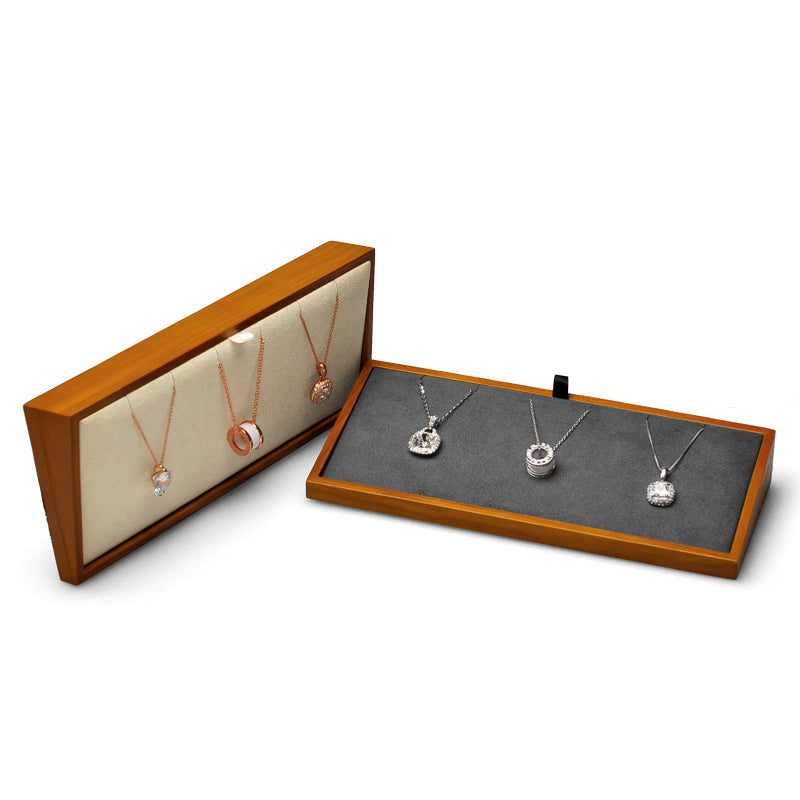 Wood 3 Slots Necklace Display Stand SM140
