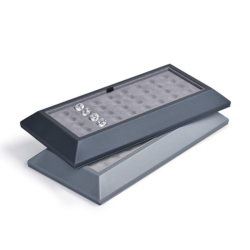 Light Gray Premium Leather Beads and Gems Organizer Tray P11401