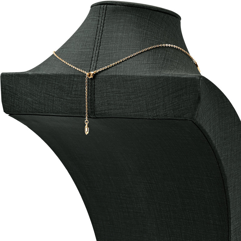 Dark Green PU Leather Necklace Bust Display Stand RX057