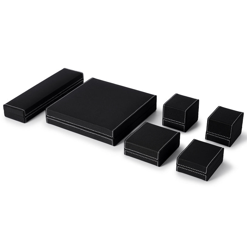 Black PU Leather Jewelry Set Box H119