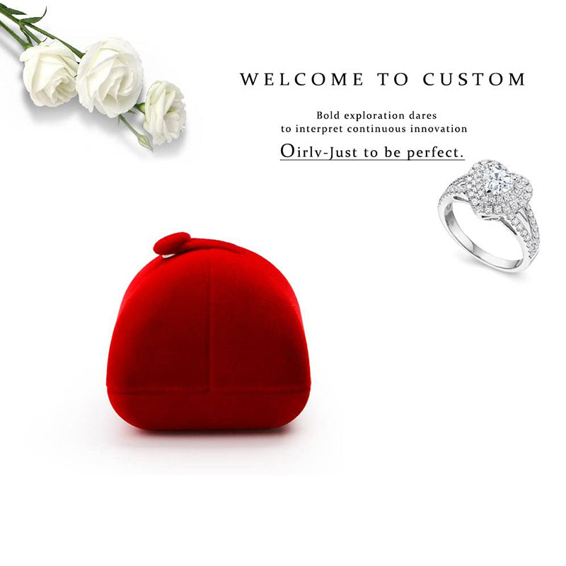 Red Premium Velvet Ring Jewelry Gift Box H02801