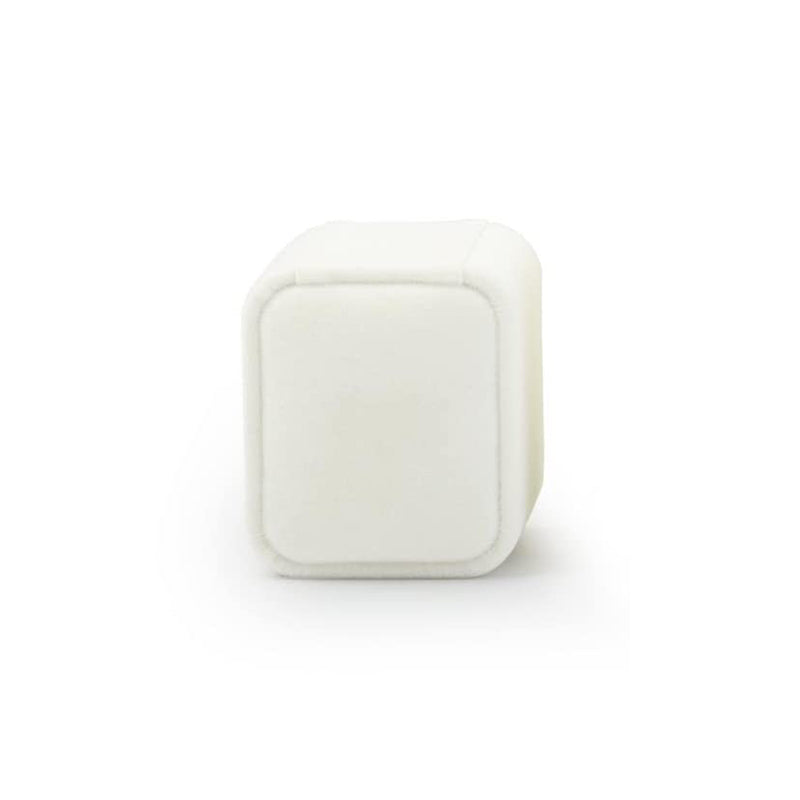 White Velvet Wedding Ring Box H04501