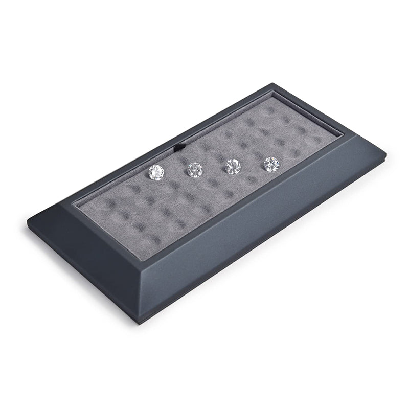 Dark Gray Premium Leather Beads and Gems Organizer Tray P11402