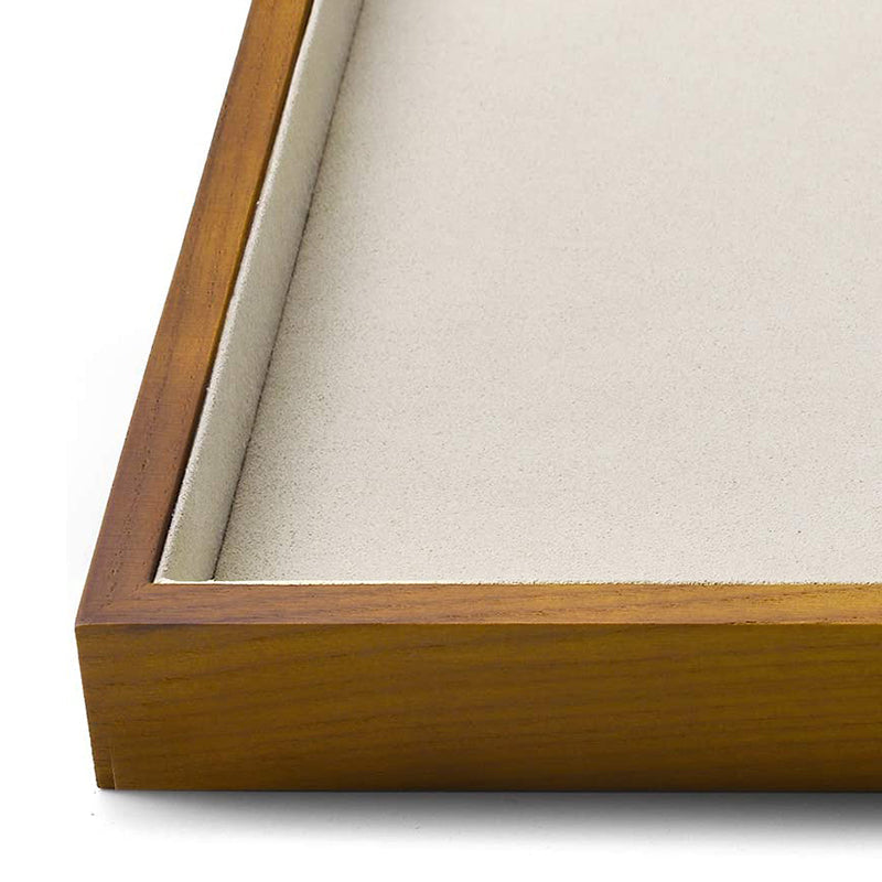 Cream White Wood Flat Stackable Jewelry Tray P04901