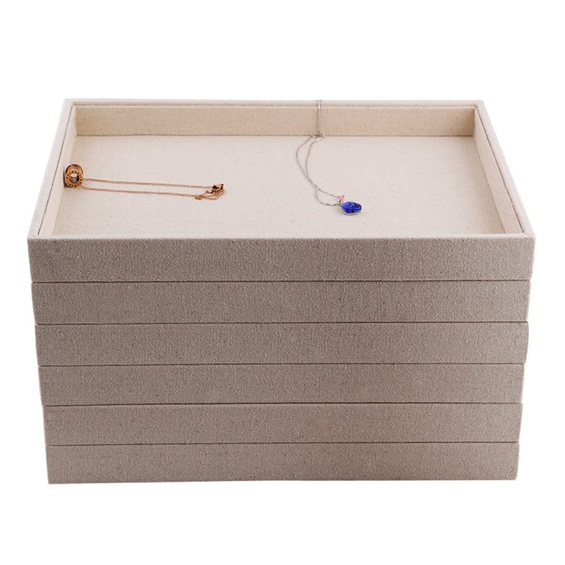 FANXI Linen Stackable Jewelry Display Tray P00201