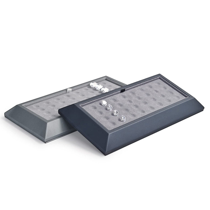 Dark Gray Premium Leather Beads and Gems Organizer Tray P11402