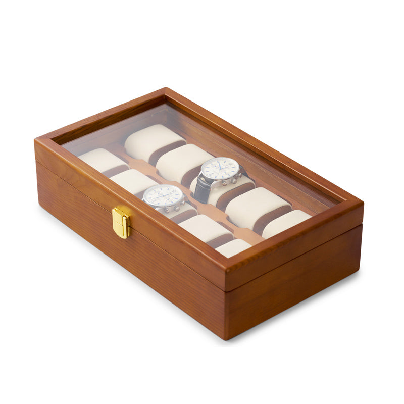 FANXI Jewelry Wood 10-Watches Personal Colletion Storage Box X048