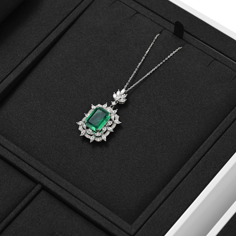 Luxury Microfiber Black Ring Necklace Pendant Earring Display Tray P137