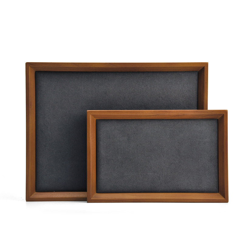 Dark Gray Wood Small Flat Jewelry Tray SM11502