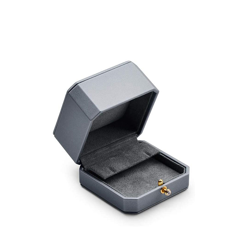 Gray Premium Leatherette Earring Box H07504