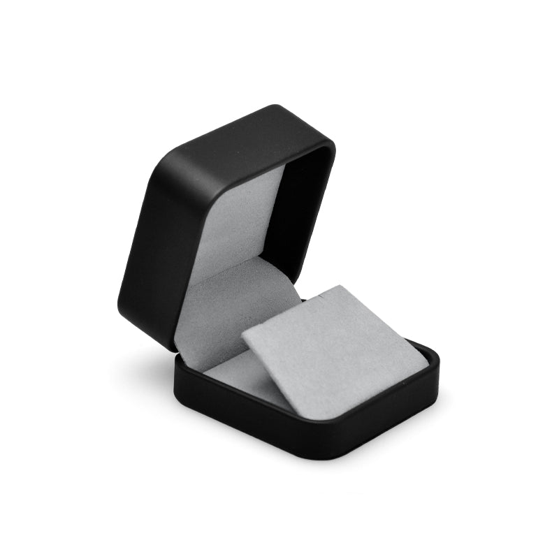 Black Round Corner PU Leather Ring Gift Box H095