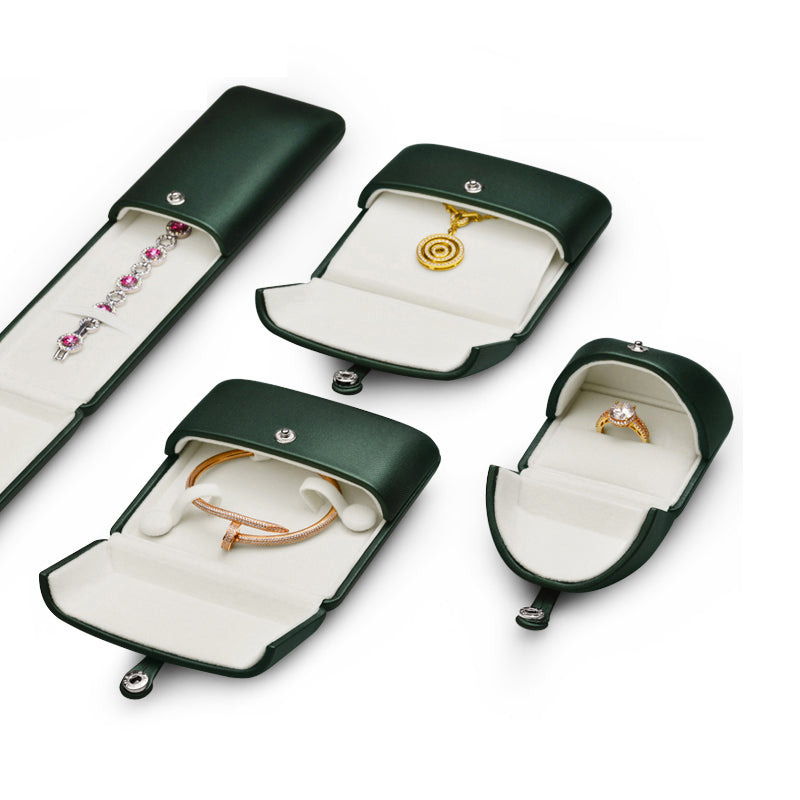 Emerald Green PU leather Jewelry Gift Box H109