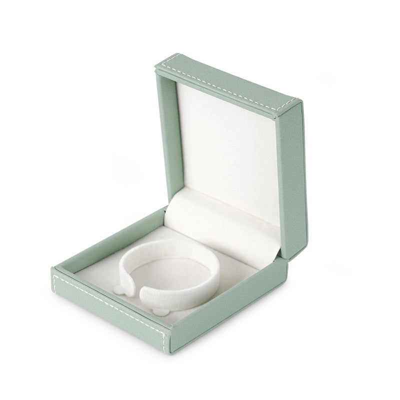 Light Green PU Leather Gift Jewelry Box H120