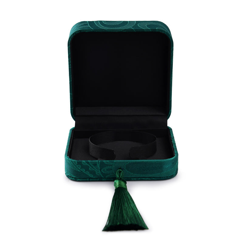 Green Silk Tassel Bangle Gift Box H122