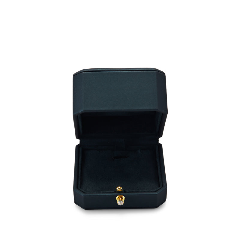 Green PU Leather Ring Necklace Box Set H129