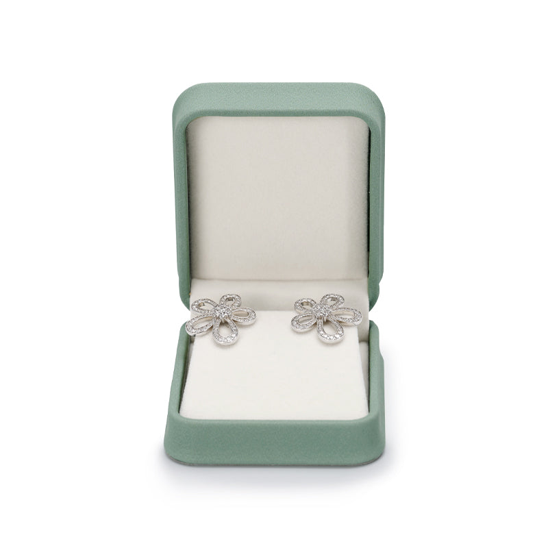 Green Pu Leather Plush Ring Jewelry Box H145