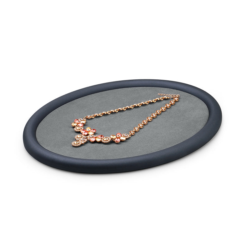 Oval PU Leather Jewelry Display Tray P085