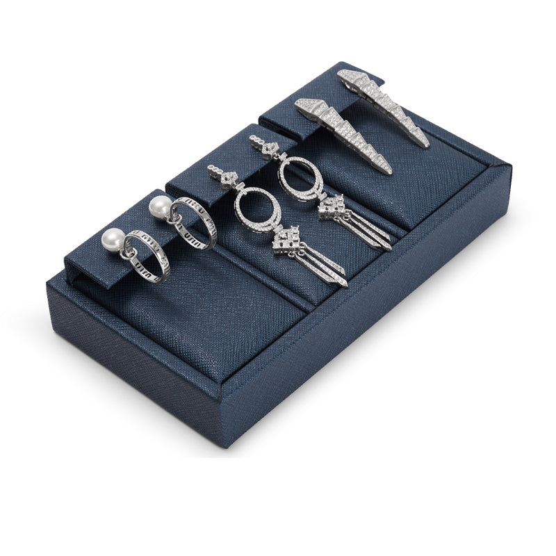 Blue Watch Ring PU Leather Jewelry Set P132