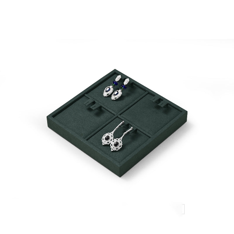 Blue Microfiber Ring Necklace Pendant Earring Display Tray P136