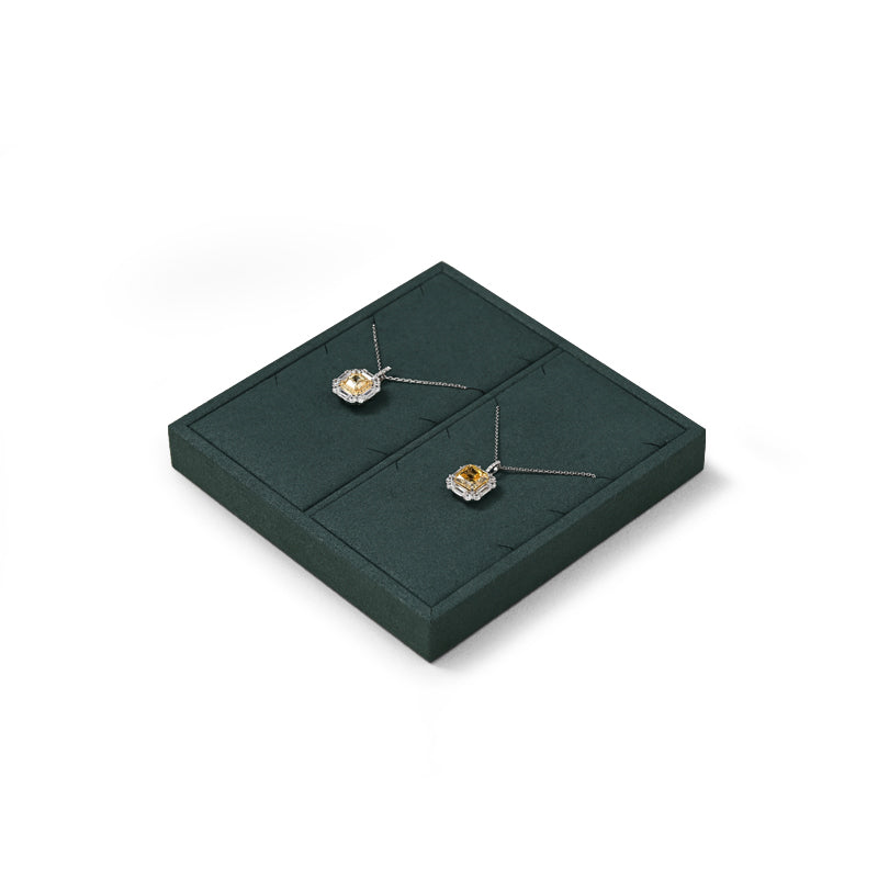 Blue Microfiber Ring Necklace Pendant Earring Display Tray P136