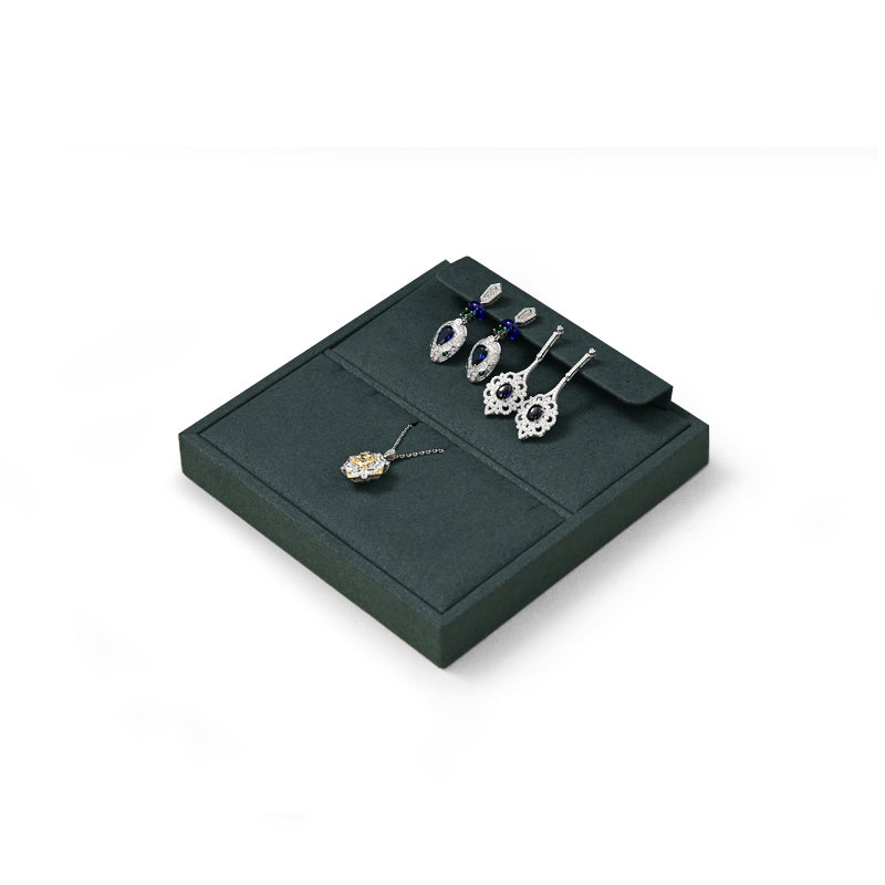 Blue Microfiber Ring Necklace Pendant Earring Display Tray P136