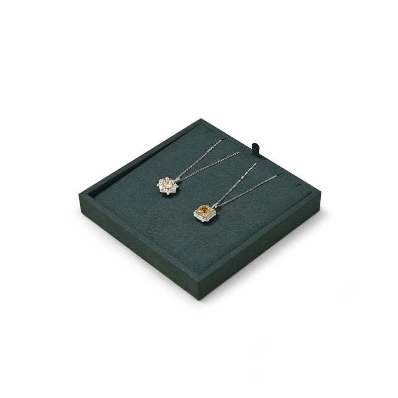 Blue Microfiber Ring Necklace Pendant Earring Display Tray P136