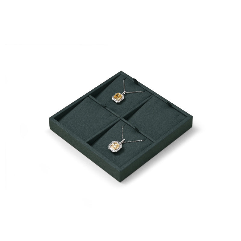 Blue Microfiber Ring Necklace Pendant Earring Display Tray P136