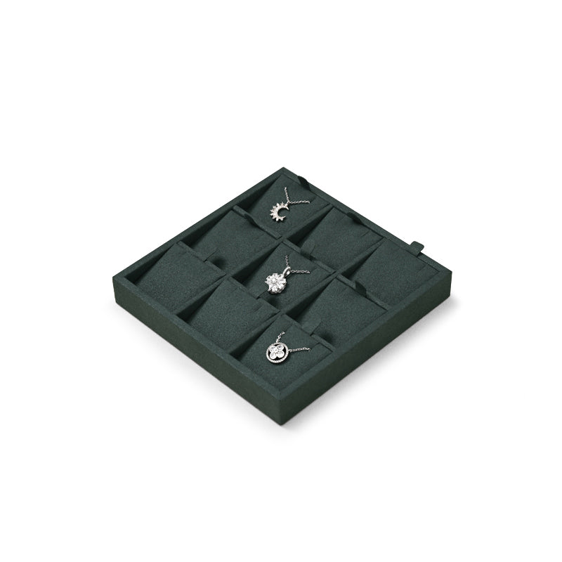 Blue Microfiber Ring Necklace Pendant Earring Display Tray P136