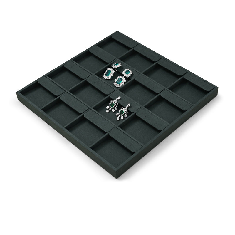 Blue Microfiber Ring Necklace Pendant Earring Display Tray P136