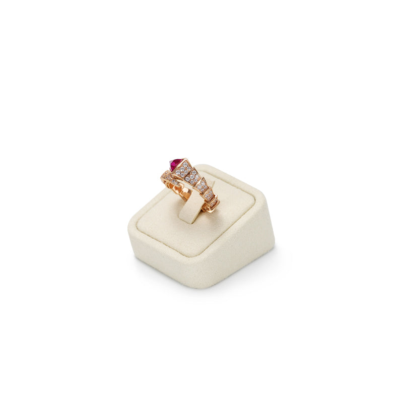Beige Microfiber Ring Jewelry Display Set TT164