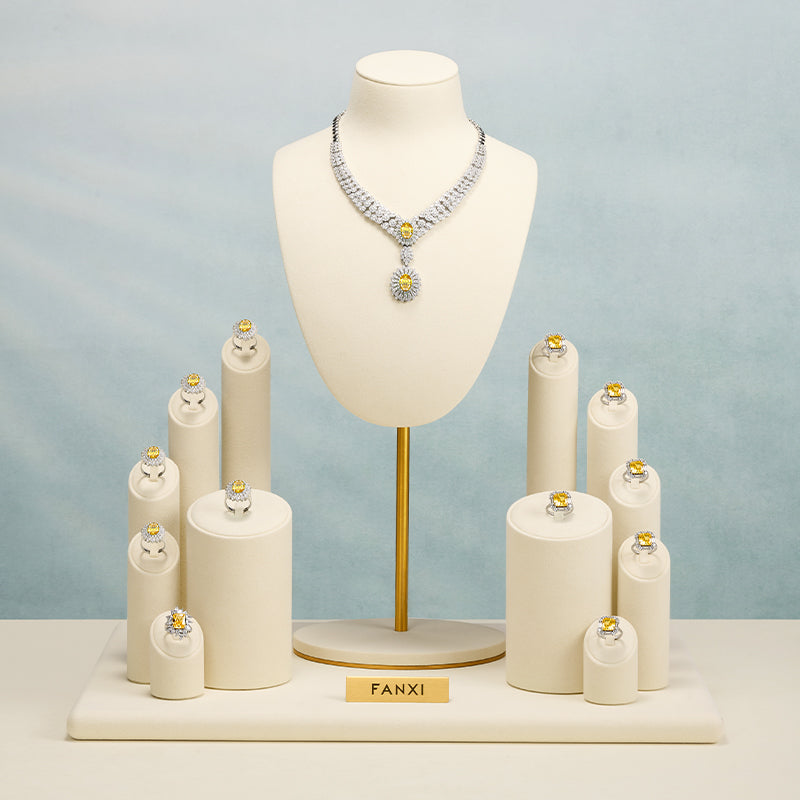 FANXI Multifunctional Necklace Ring Earring Jewelry Set Display Props TT075