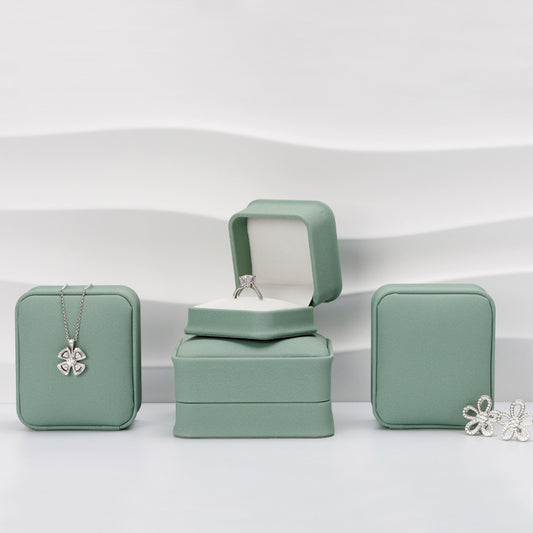 Green PU Leather Jewelry Gift Packaging Box H145