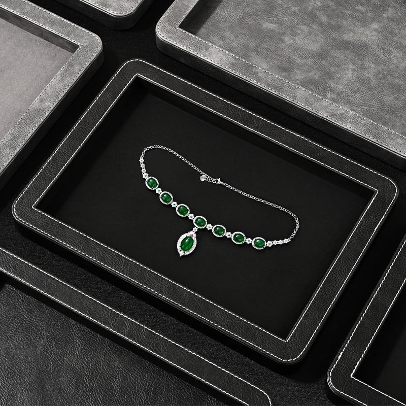 FANXI Rounded Corner Stitching Display Tray - Layer Jewelry Storage Box P214