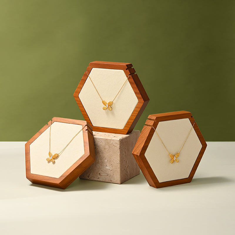 FANXI Premium Solid Wood Necklace Display Stand SM231