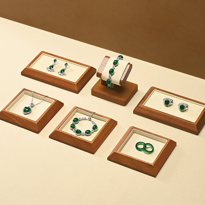 FANXI solid wood rings pendants bracelets and jewelry display trays.SM090