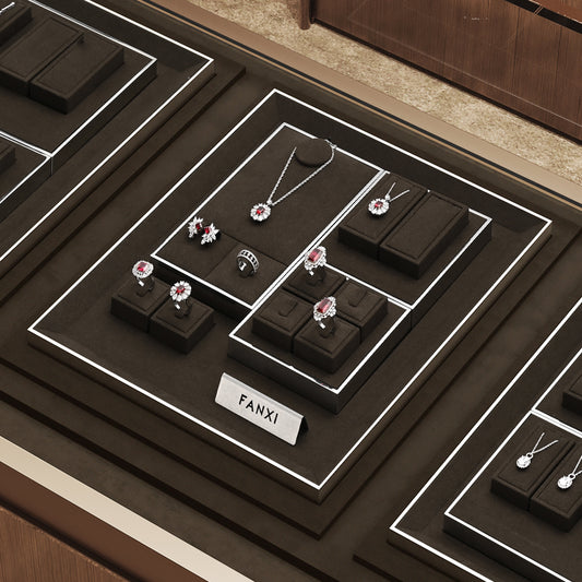 FANXI Luxury Jewelry Display Stand - High-End Display Props for Rings and Necklaces TT367-368